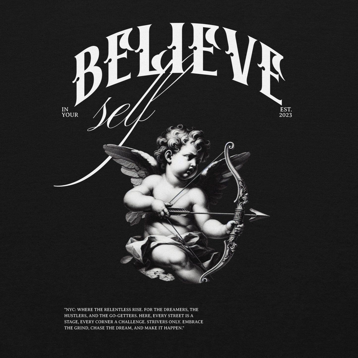 Believe in Yourself Motivational Hoodie – Soft Cotton Streetwear for Hustlers & Entrepreneurs