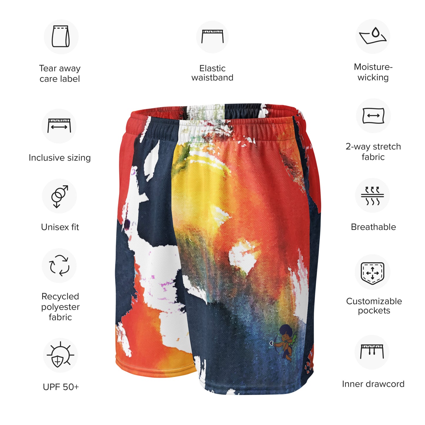 Lovers Printed Mesh Shorts – breathable and stylish streetwear mesh shorts for everyday wear.