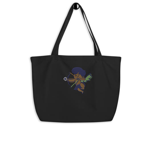Lovers Embroidered Organic Tote Bag – a stylish, sustainable, and spacious tote for everyday use.