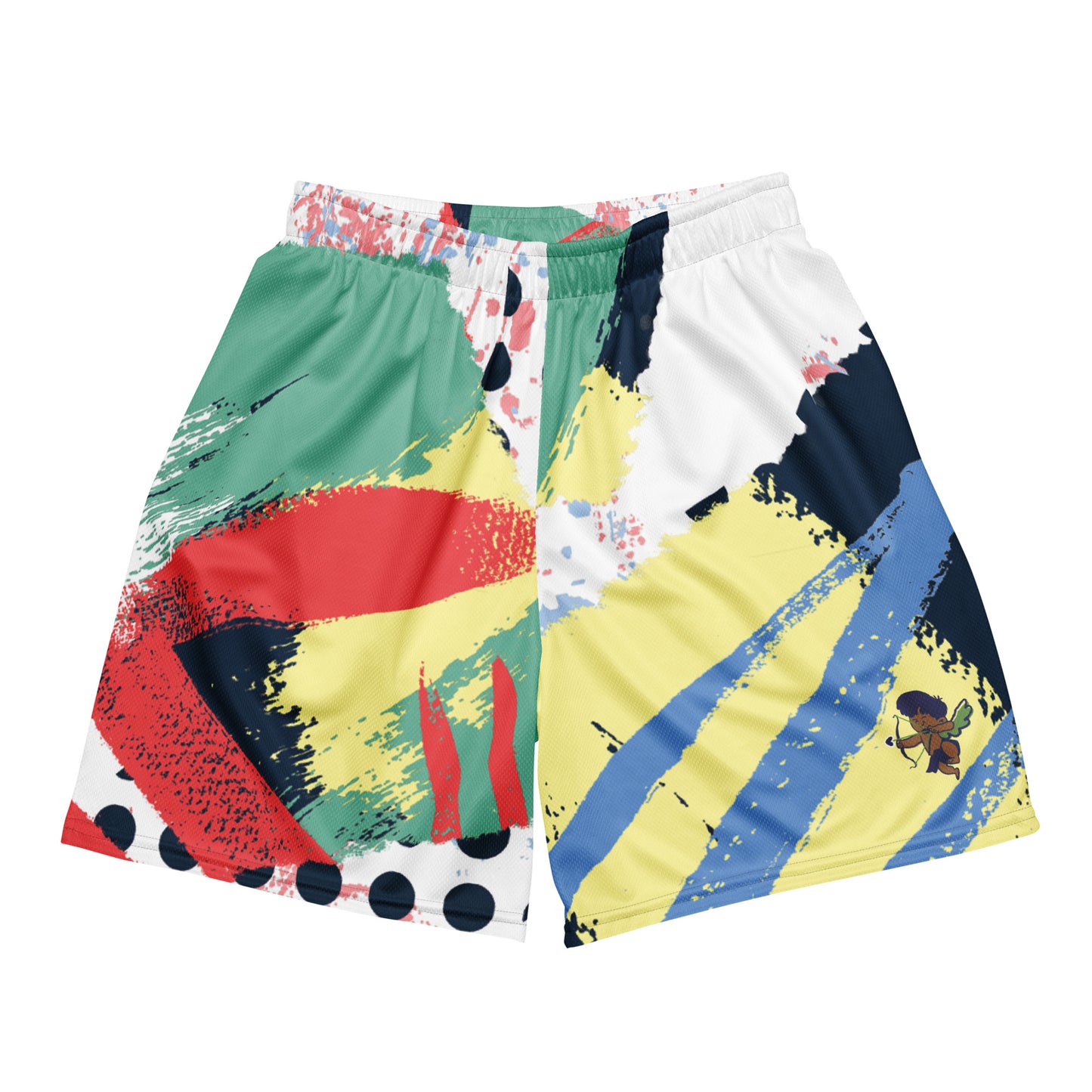 Graphic Lovers Mesh Shorts – breathable, unisex streetwear shorts designed for comfort and style.