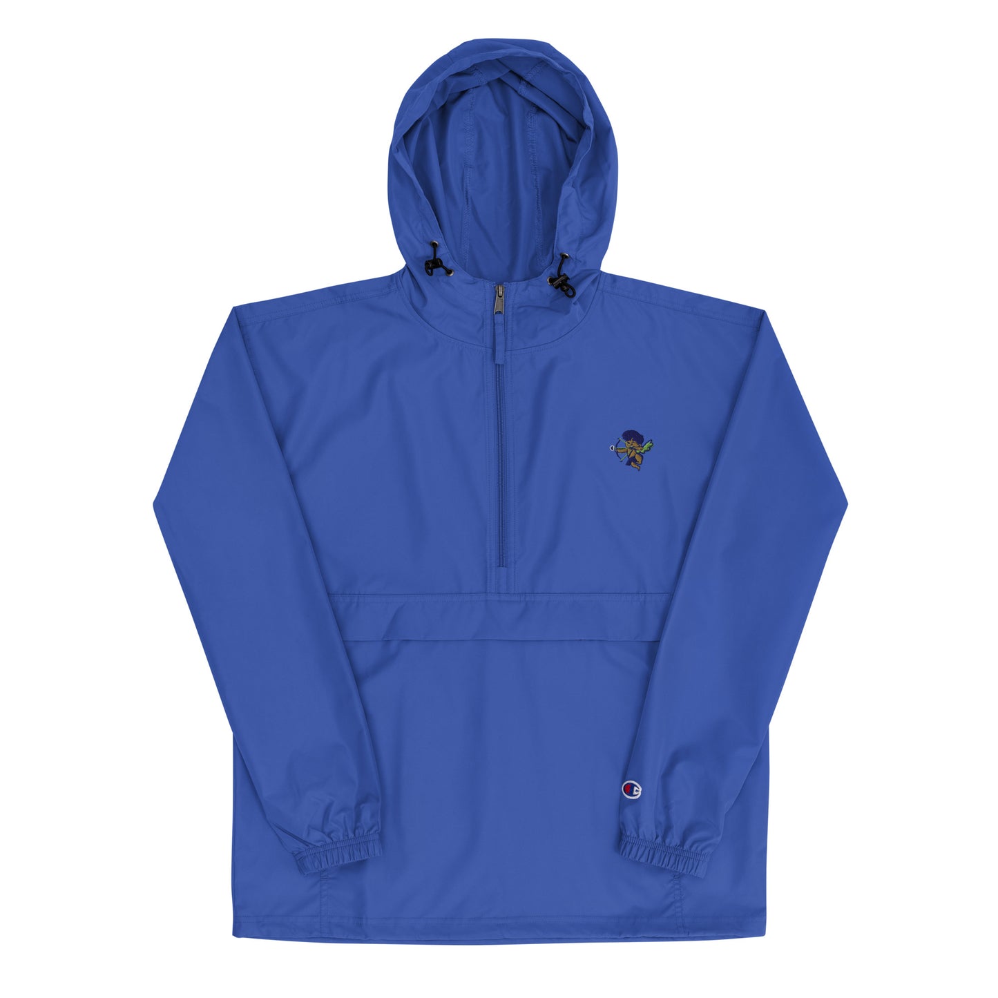 Lovers Embroidered Champion Jacket, lightweight and wind-resistant for urban streetwear."