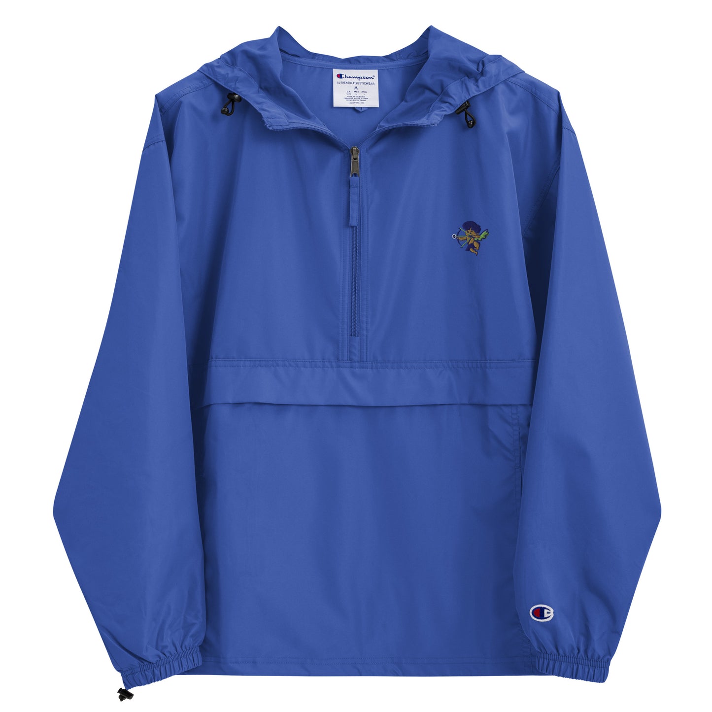 Lovers Embroidered Champion Jacket, lightweight and wind-resistant for urban streetwear."