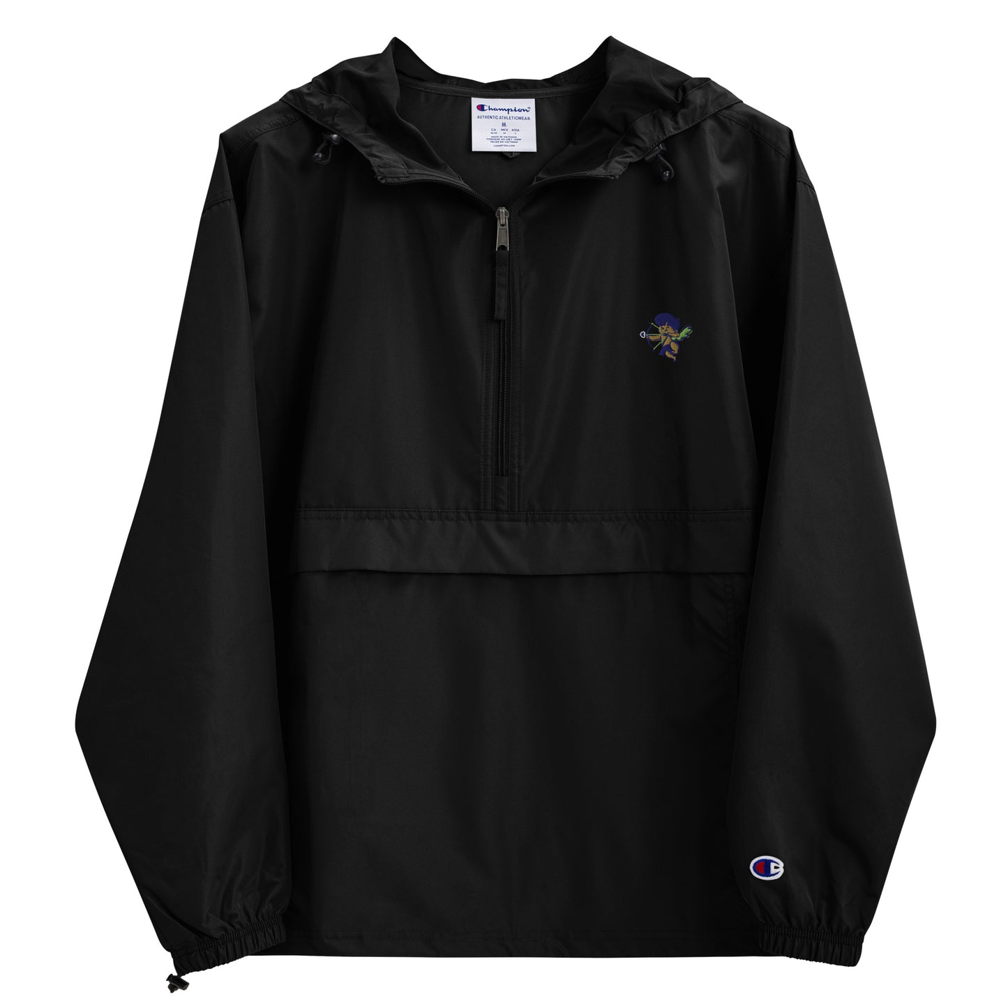 Lovers Embroidered Champion Jacket, lightweight and wind-resistant for urban streetwear.