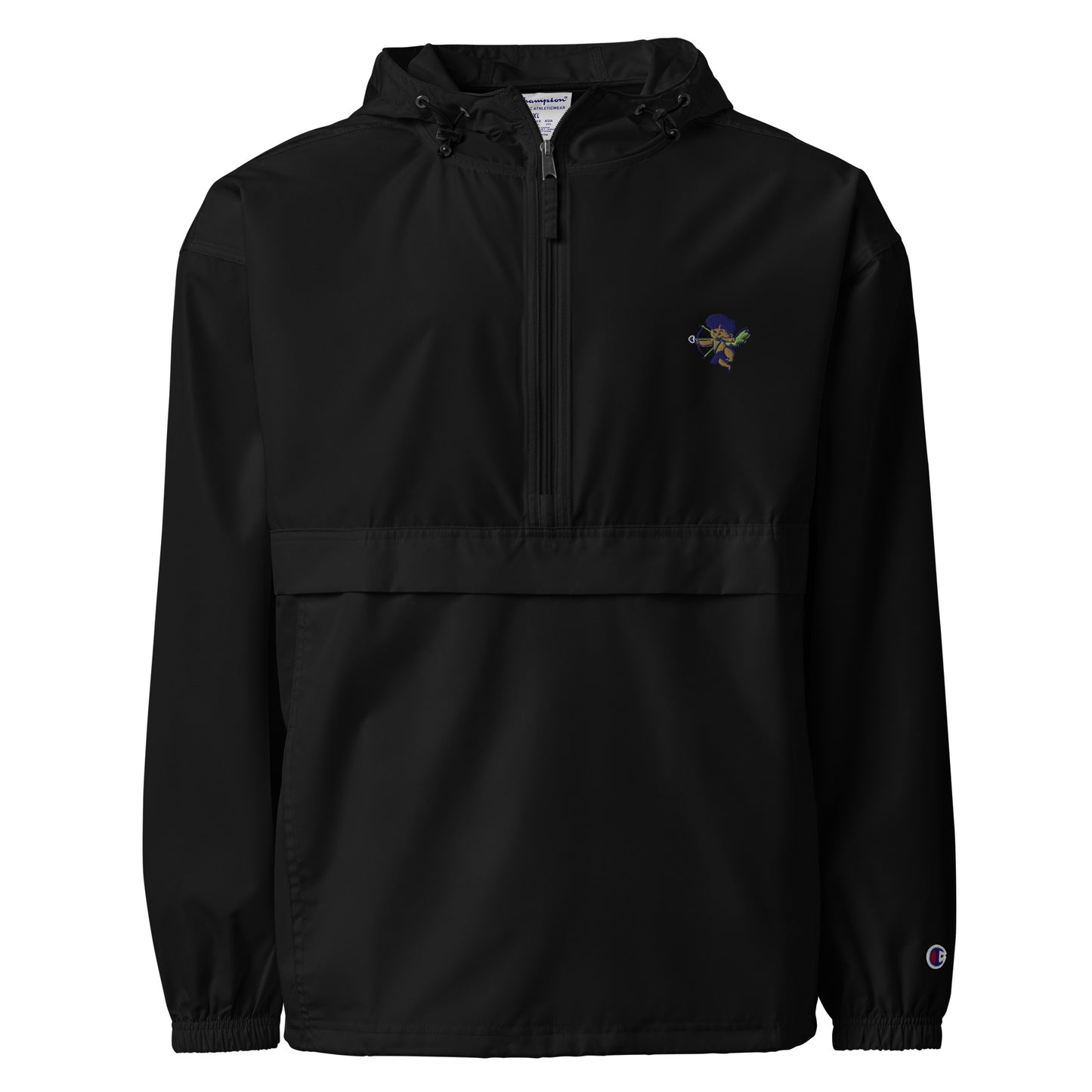 Lovers Embroidered Champion Jacket, lightweight and wind-resistant for urban streetwear.