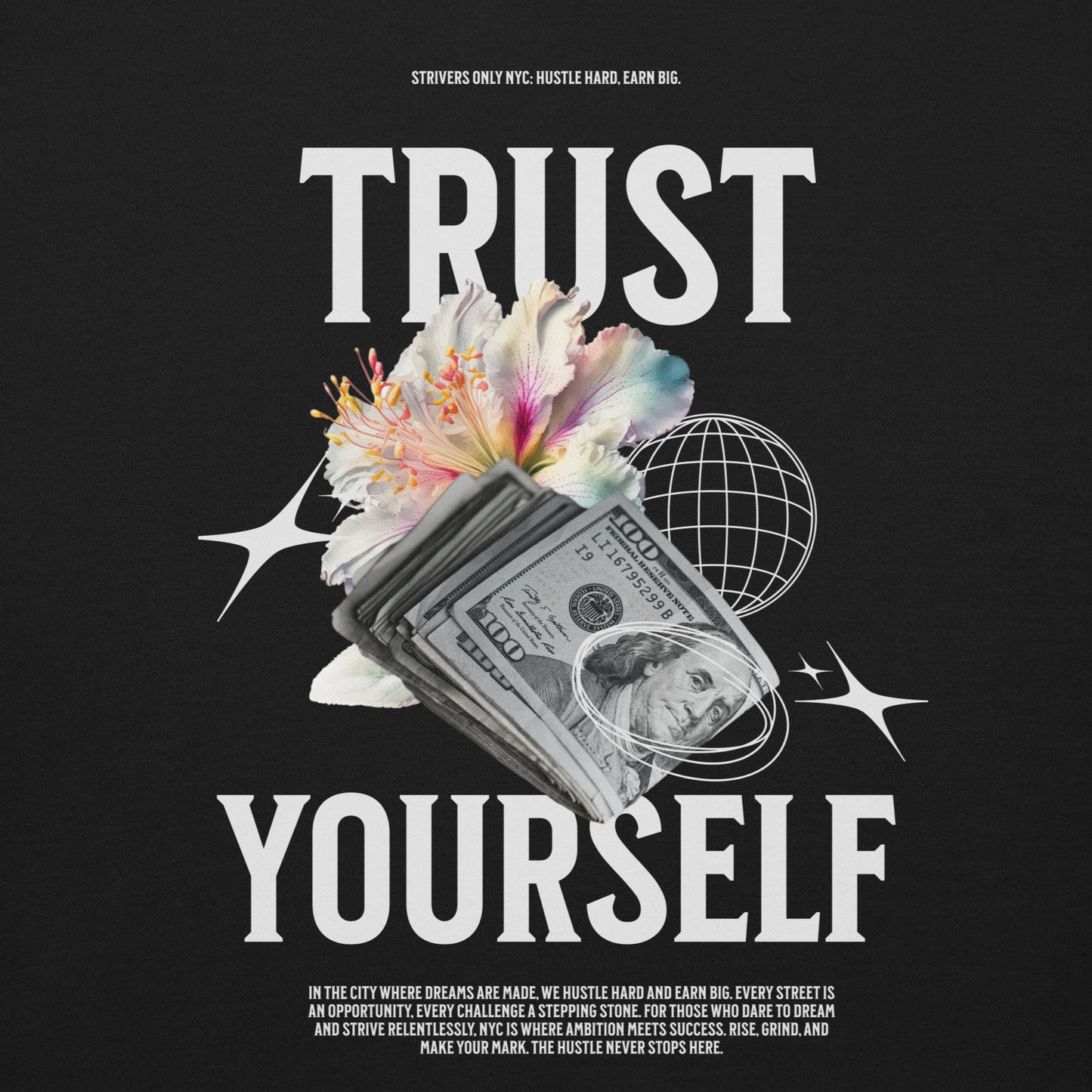 Trust Yourself Sweatshirt – a comfortable, stylish, and motivational crewneck for daily inspiration.