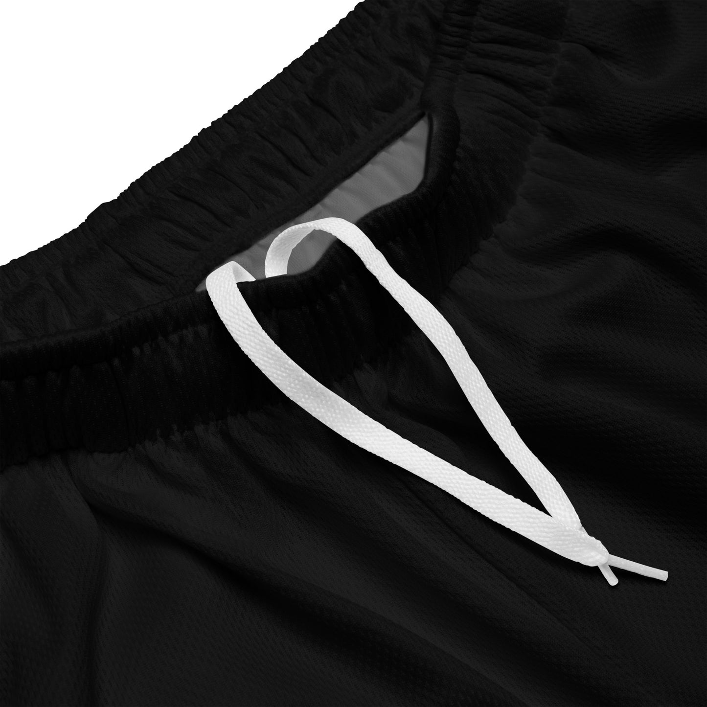Black Cherub Mesh Shorts – stylish breathable athletic shorts for urban streetwear lovers.