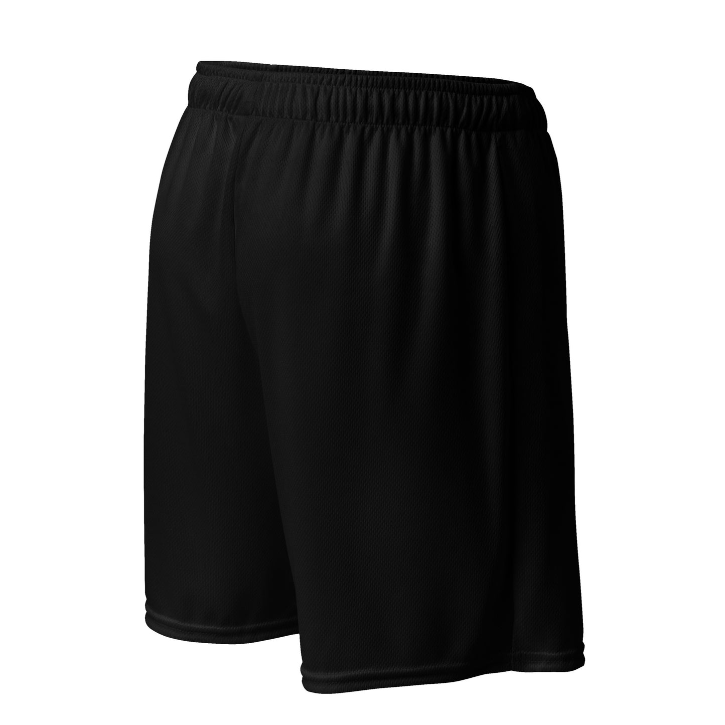 Black Cherub Mesh Shorts – stylish breathable athletic shorts for urban streetwear lovers.