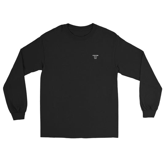 Believe in Yourself motivational long sleeve shirt in black and white, unisex fit.
