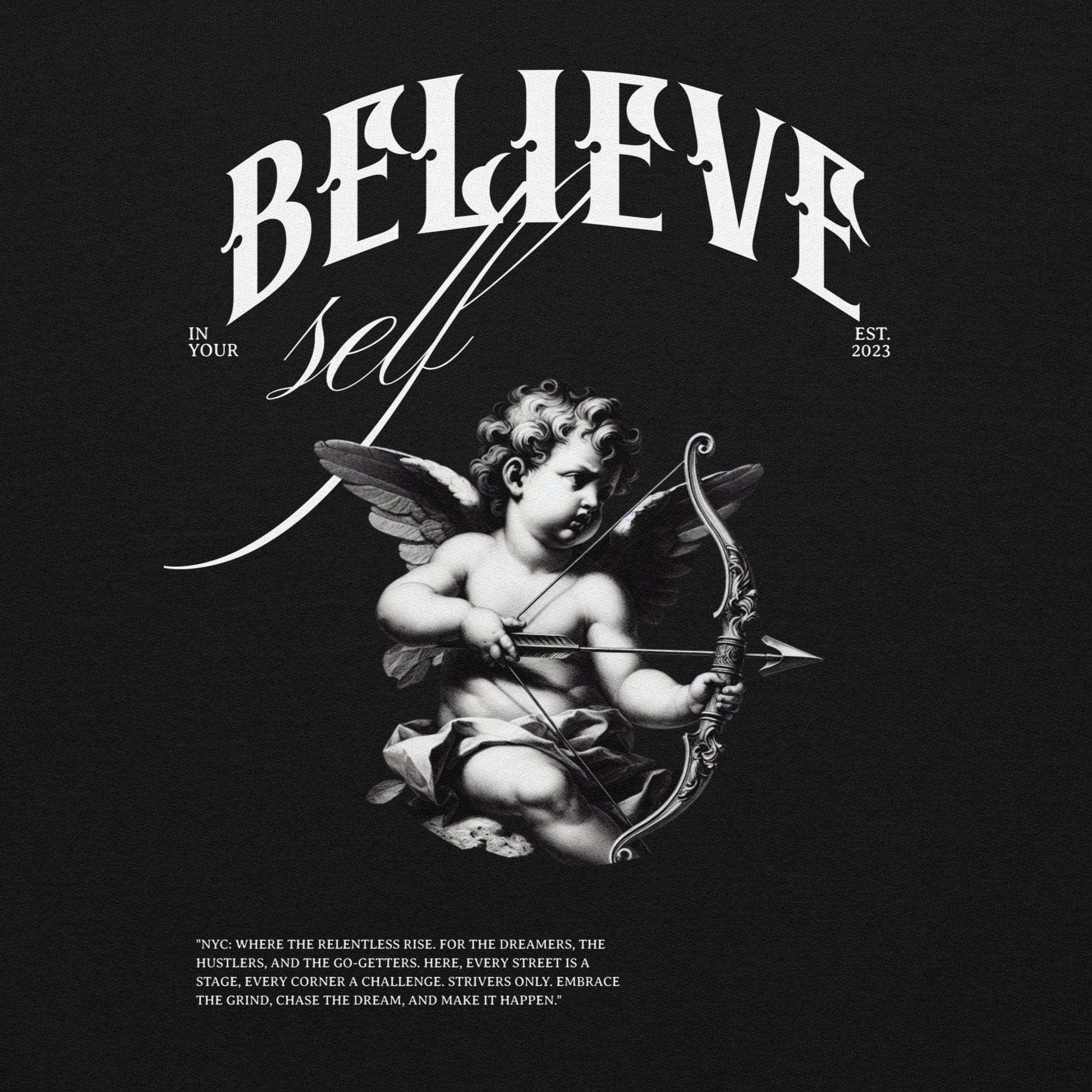 Believe in Yourself Motivational Hoodie – Soft Cotton Streetwear for Hustlers & Entrepreneurs