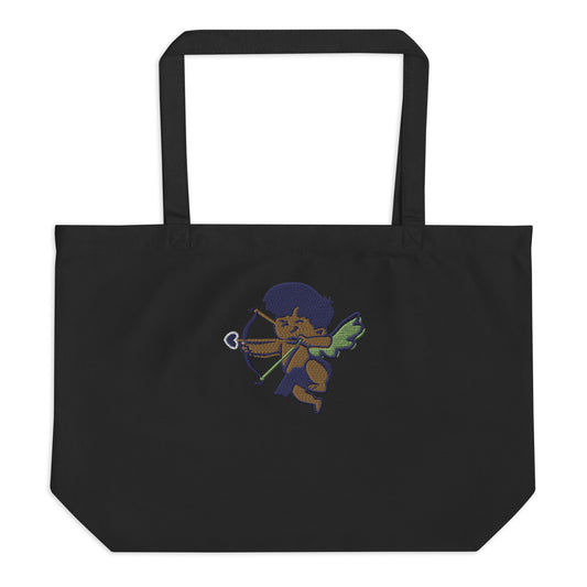 Lovers Embroidered Organic Tote Bag – a stylish, sustainable, and spacious tote for everyday use.