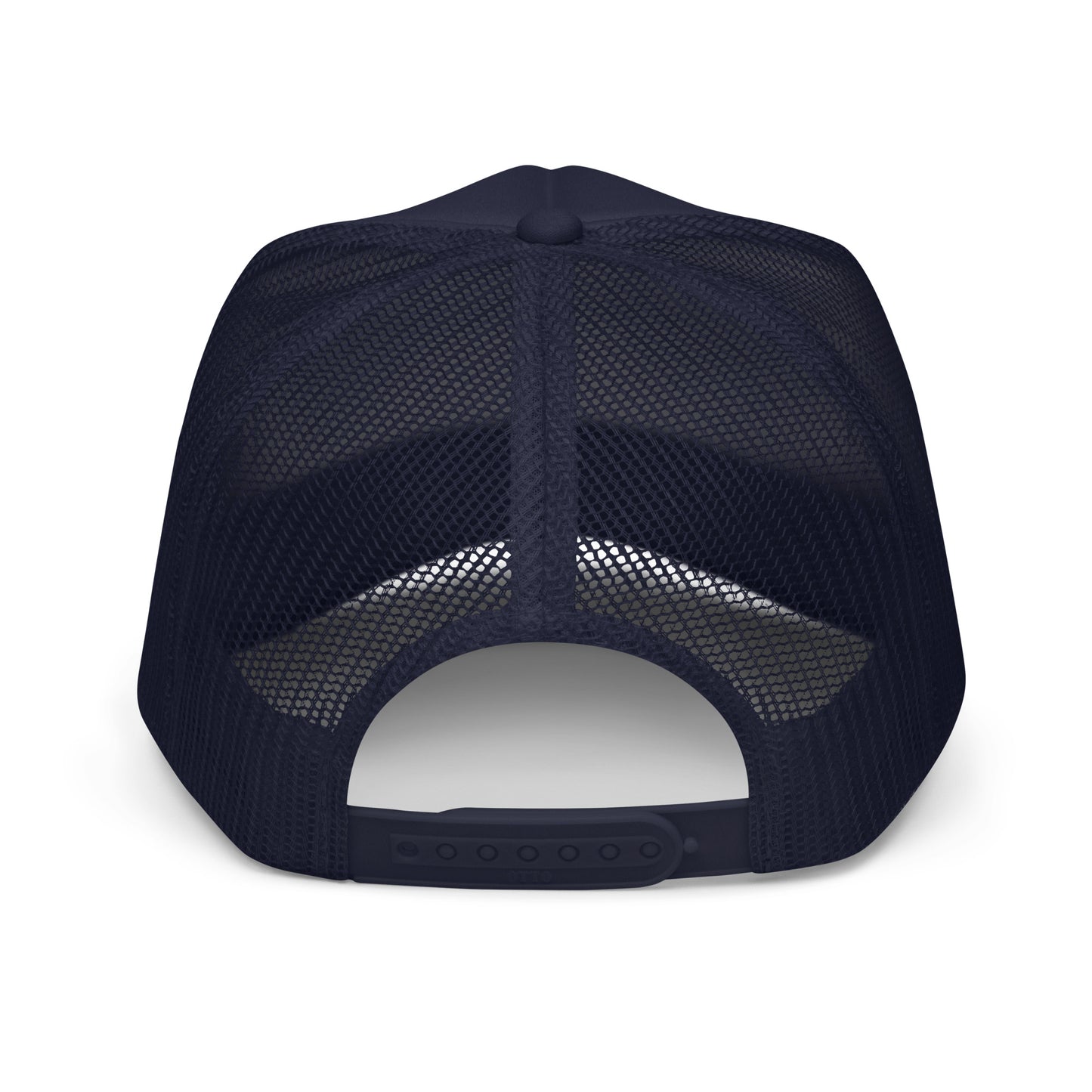 Cherub logo foam trucker hat, classic snapback cap for urban streetwear fashion.