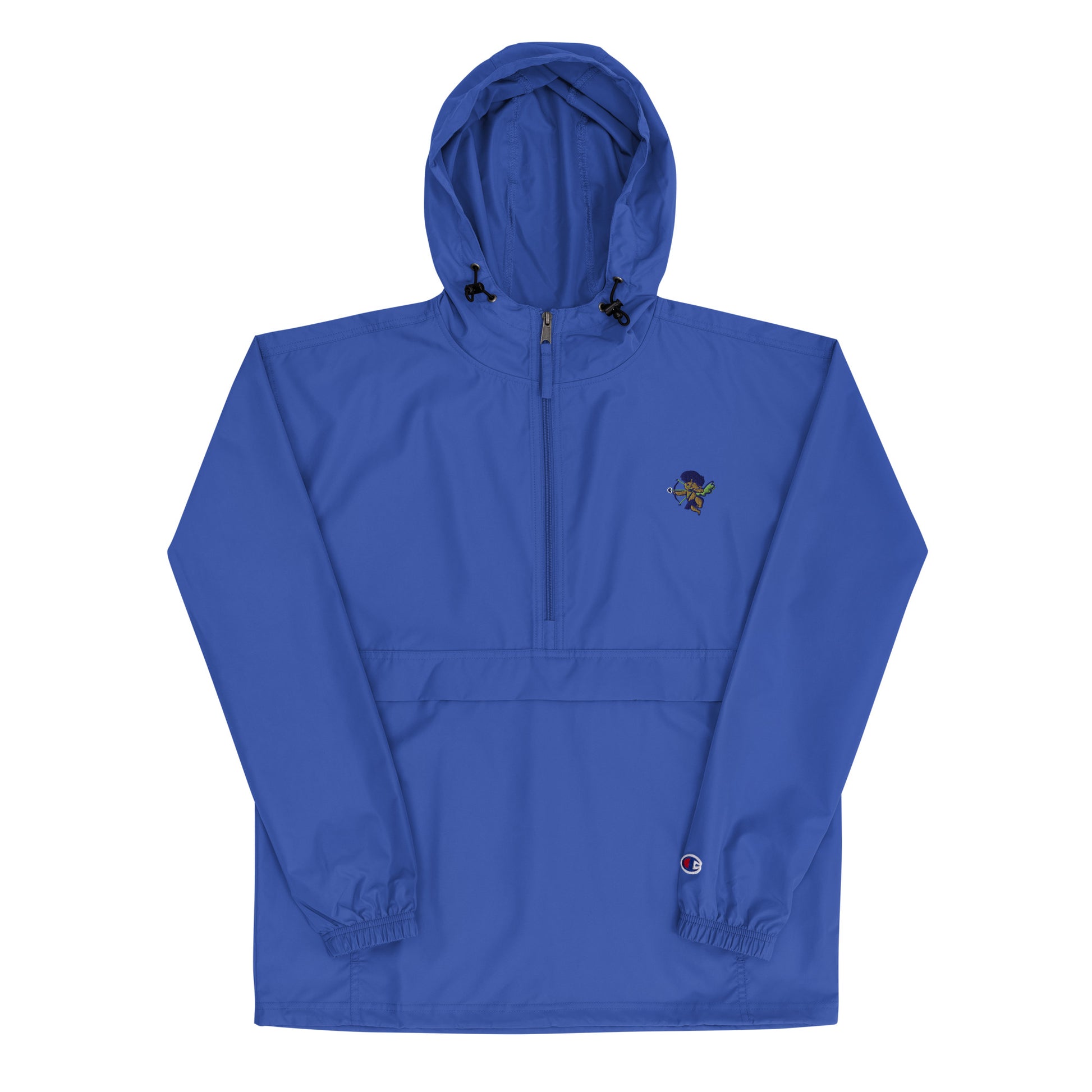 Lovers Embroidered Champion Jacket, lightweight and wind-resistant for urban streetwear."