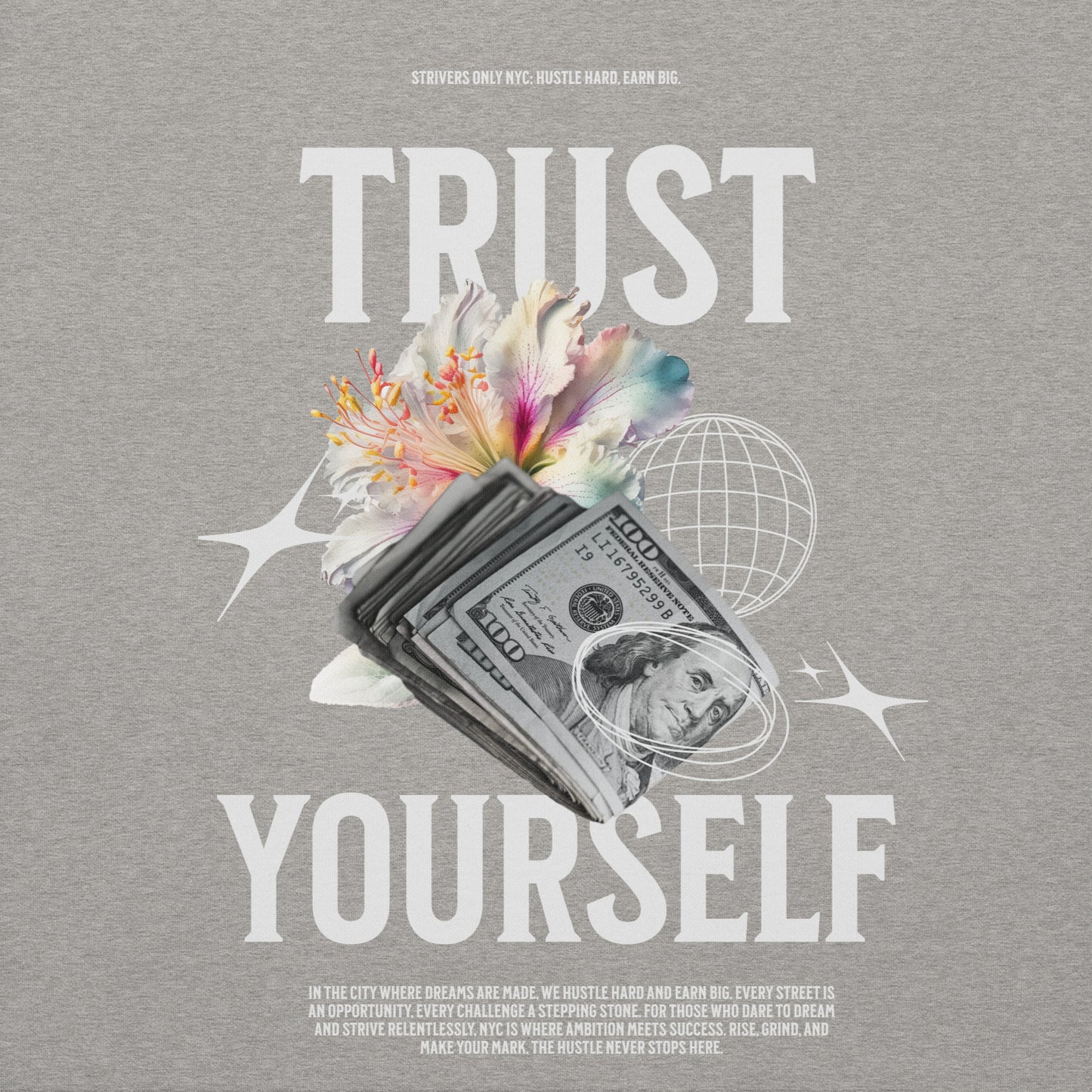 Trust Yourself Sweatshirt – a comfortable, stylish, and motivational crewneck for daily inspiration.